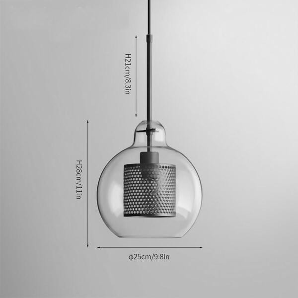 Vintage Glazen Hanglamp Industriele Woonkamer HL41