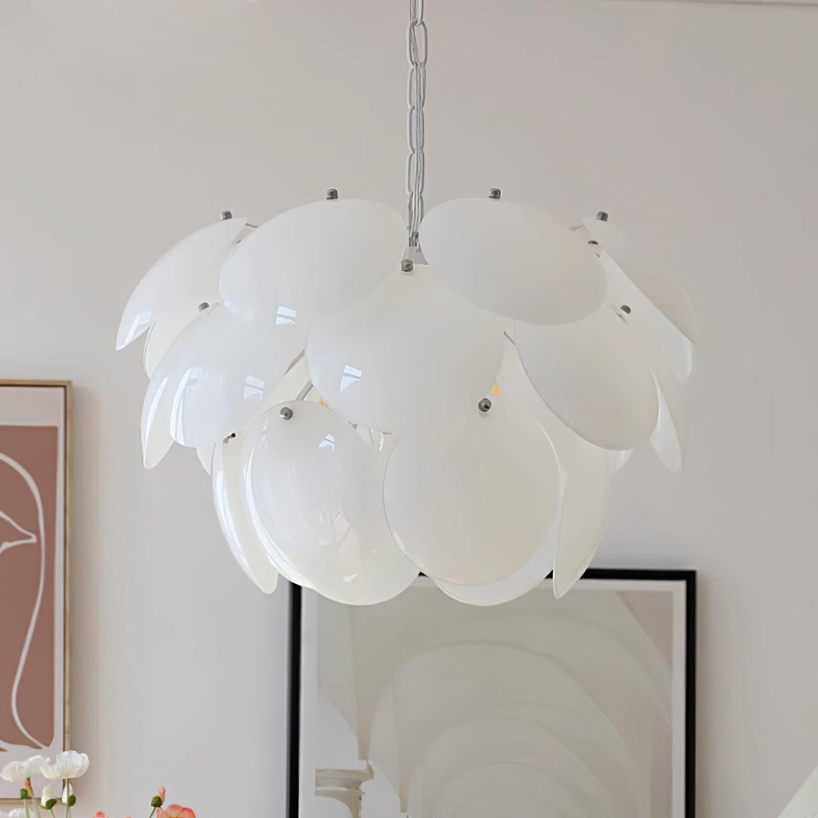 Luxe mode lichtgevende bloemblaadjes glazen kroonluchter HL581