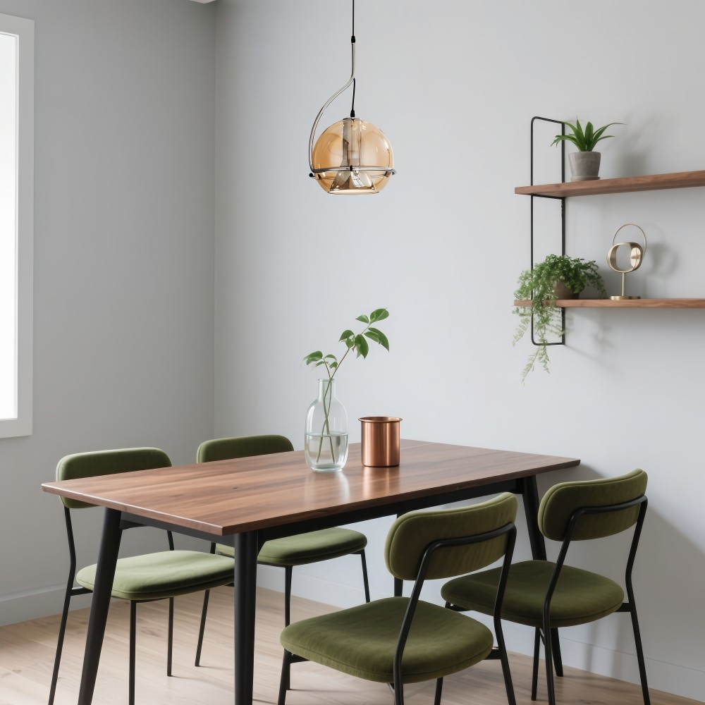 Industriële metalen hanglamp - glazen bolontwerp voor slaapkamer HL1318