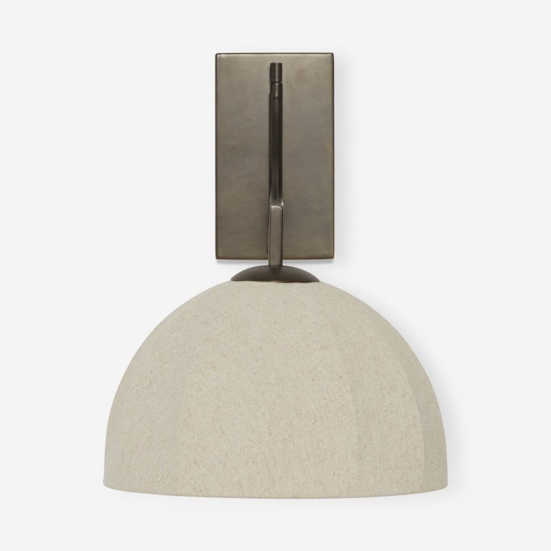 Lumarys Swing-Arm Wandlamp - Sculpturale wandlamp met linnen kap in organische stijl voor woon- of slaapkamer HL1874