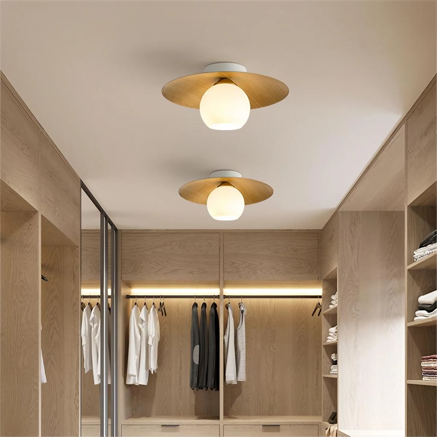 Scandinavische Glazen Geribbelde Bol Plafondlamp HL12