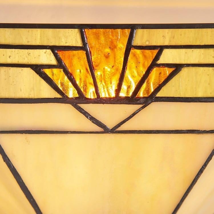 TF Nevada Ziggurat Wandlamp - Art Deco Glas-in-lood Wandlamp voor Hal en Woonkamer HL2237