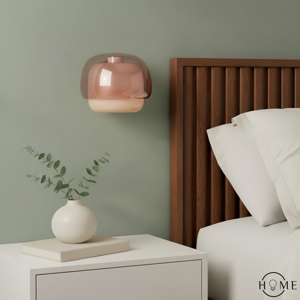 Clinco Mushroom Glazen Wandlamp - Moderne Verlichting voor Woonkamer en Slaapkamer HL1777