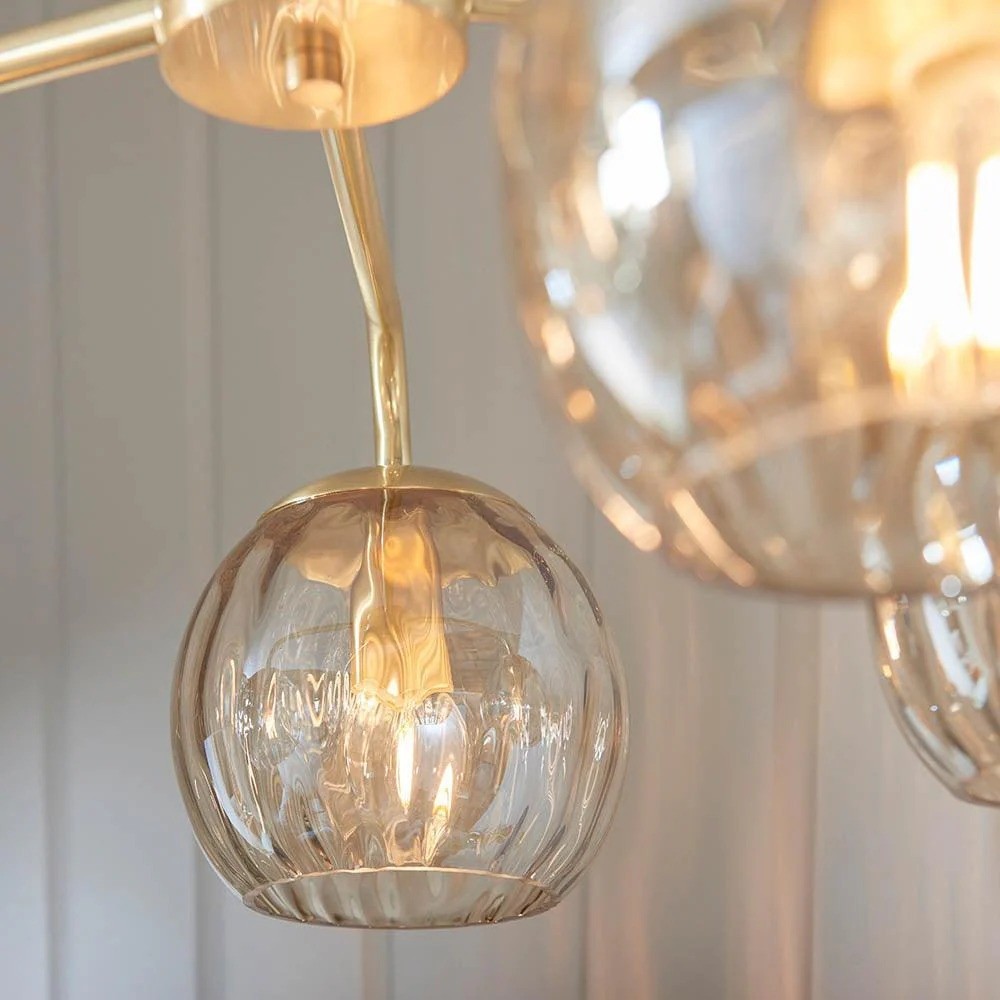 Tracian Glass Mid-Century Modern Globe Hanglamp voor de Eetkamer HL2041