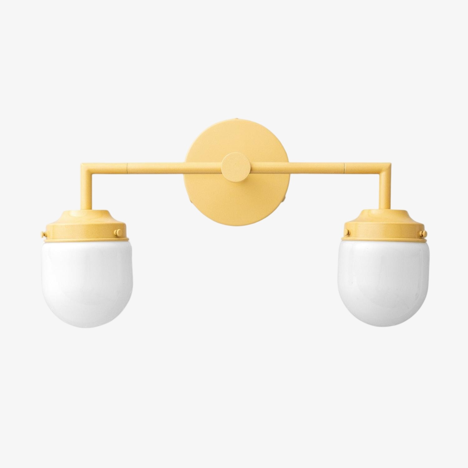 Opaalglas dubbele wastafellamp - Vintage stijl badkamer dubbele wandverlichting HL1665