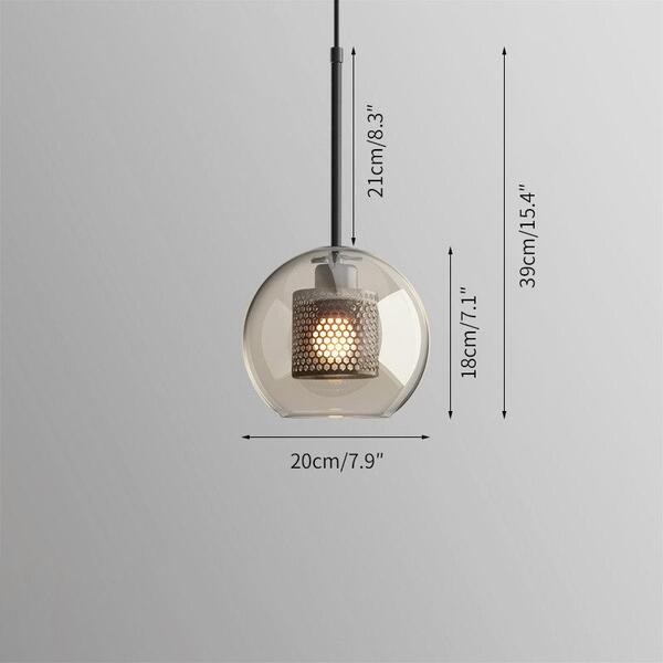 Vintage Glazen Hanglamp Industriele Woonkamer HL41