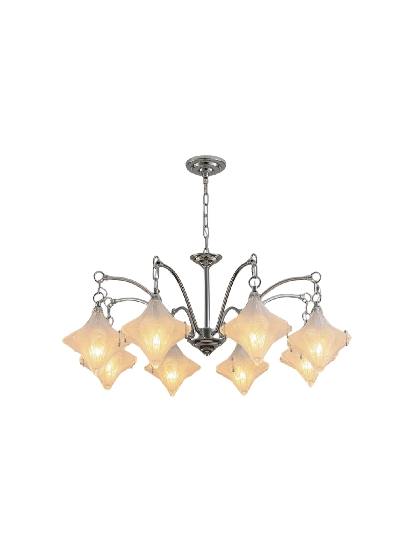 Art Deco Astris Star Kroonluchter - Decoratief armatuur van gematteerd glas voor eetkamer HL1791
