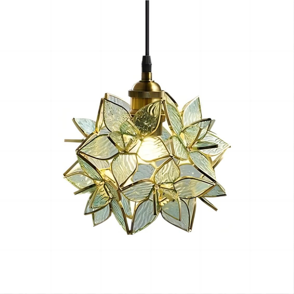 Romantische Handgeblazen Glazen Bloemen Hanglamp HL85
