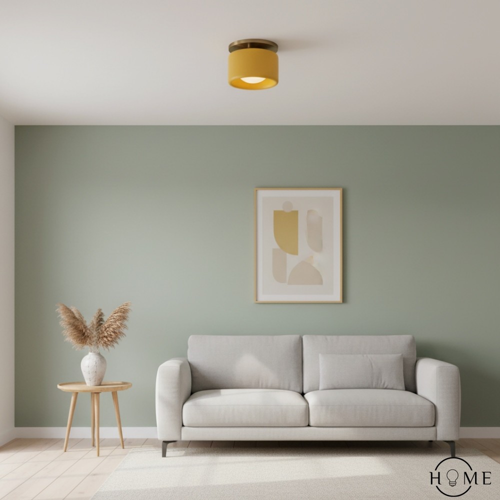 Cerova moderne porseleinen plafondlamp met elegante ivoorkleurige kap HL1621