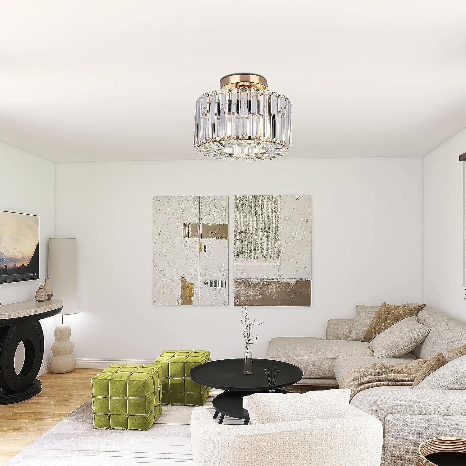 Elegante kristallen plafondlamp HL1257