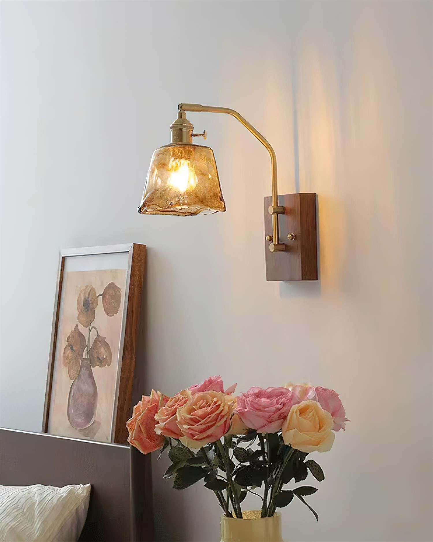 Vintage Morning Glory-vormige wandlamp HL842