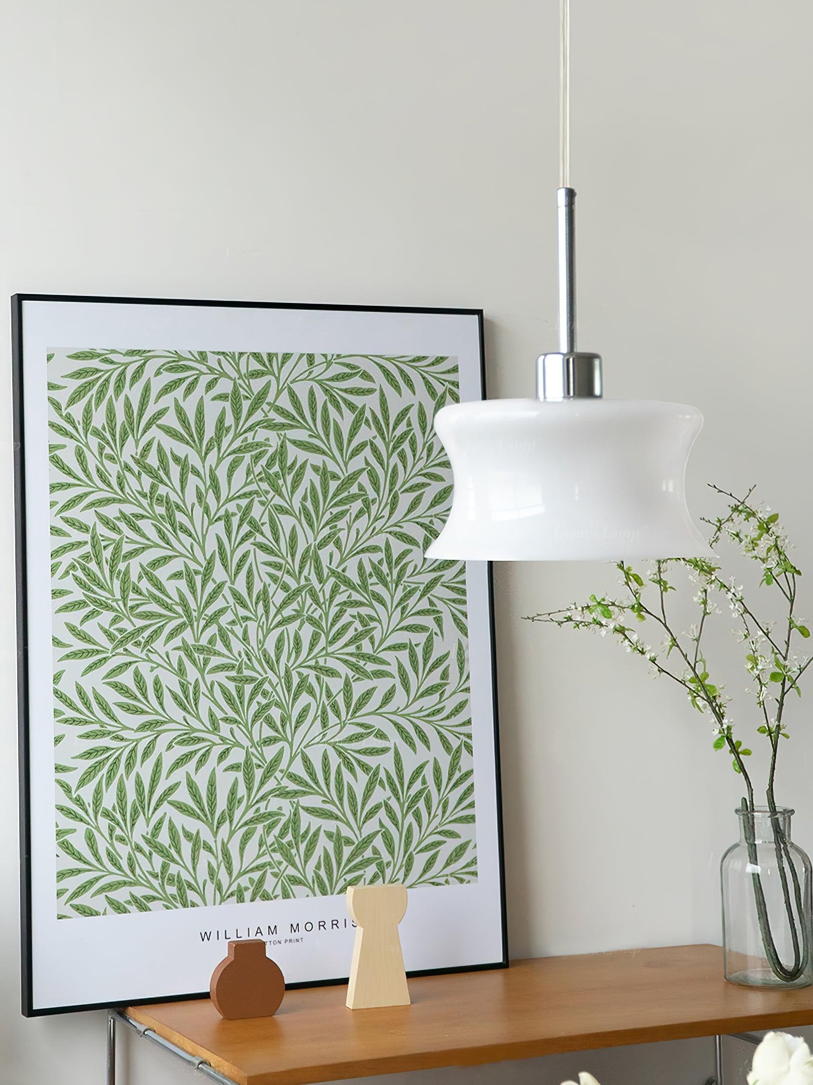Franse Vintage Glazen Raam Hanglamp HL352