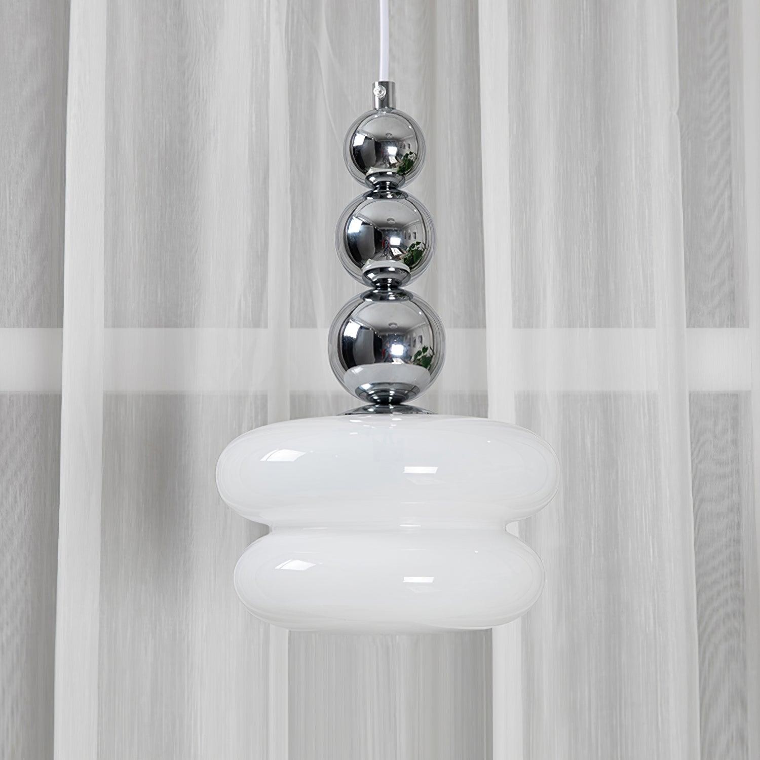 Hedendaagse Scandinavische glazen bolvormige hanglamp voor woonkamer HL689