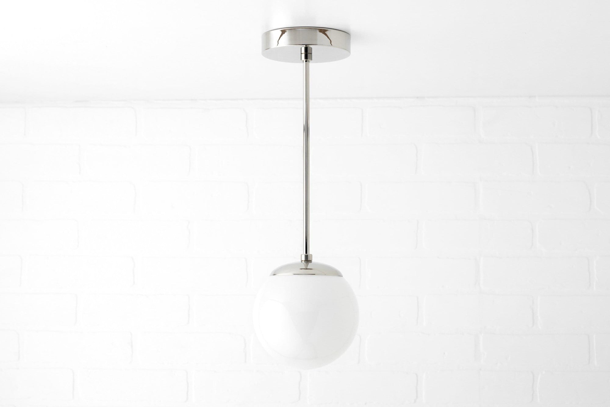 Glorica Glazen Witte Bolvormige Hanglamp - Mid-Century Modern Glazen Hanglamp HL1672