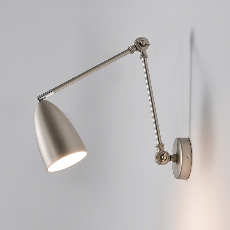Moderne industriële intrekbare draaibare wandlamp met schommelarm van ijzer HL1108