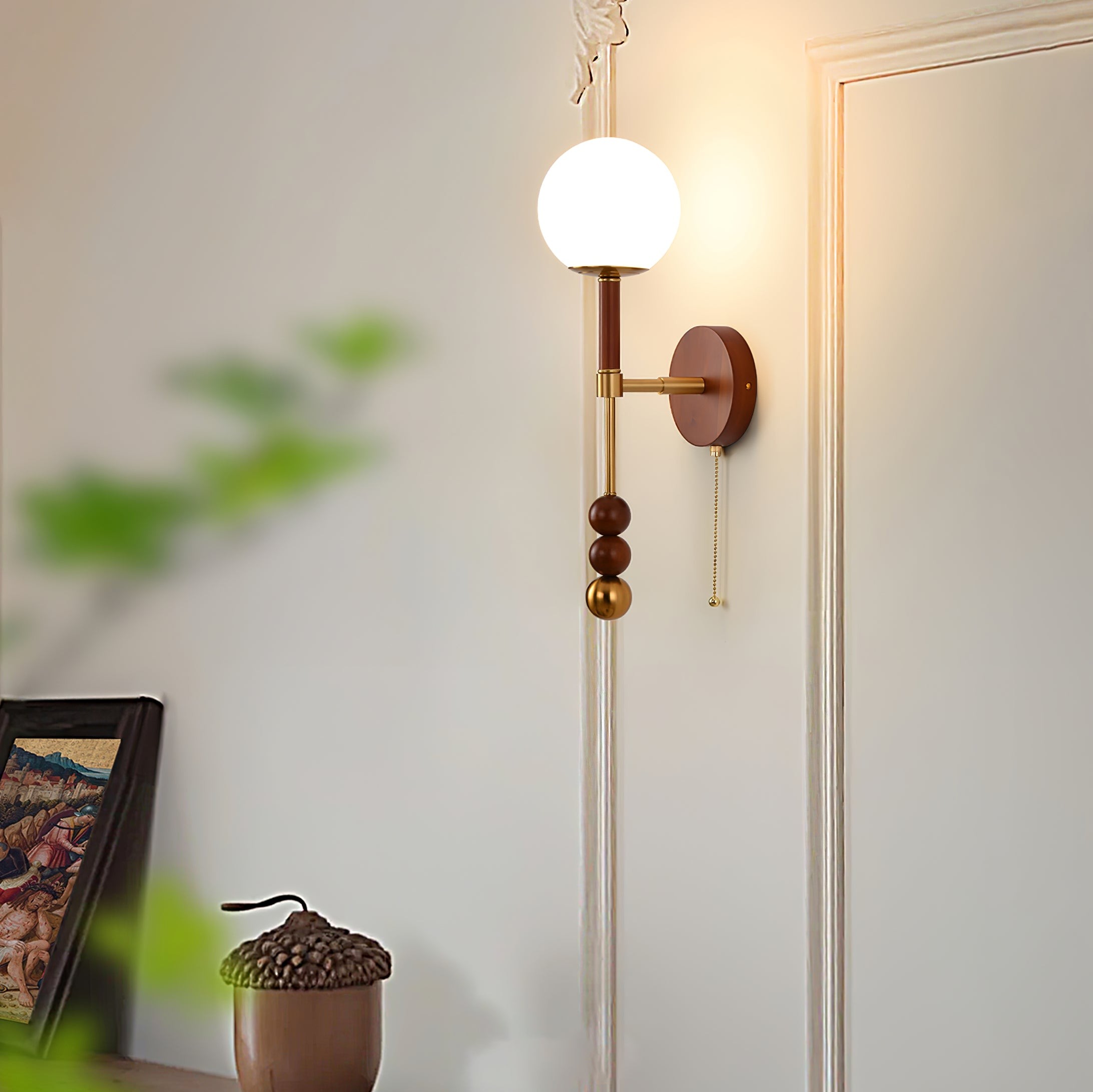 Retro Massief Houten Serie Wandlamp HL769