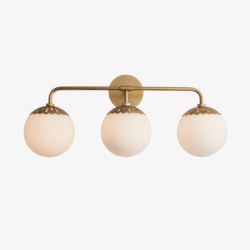 Vinbrea glazen bol wandlamp - minimalistische gebogen arm lamp voor de woonkamer HL2534