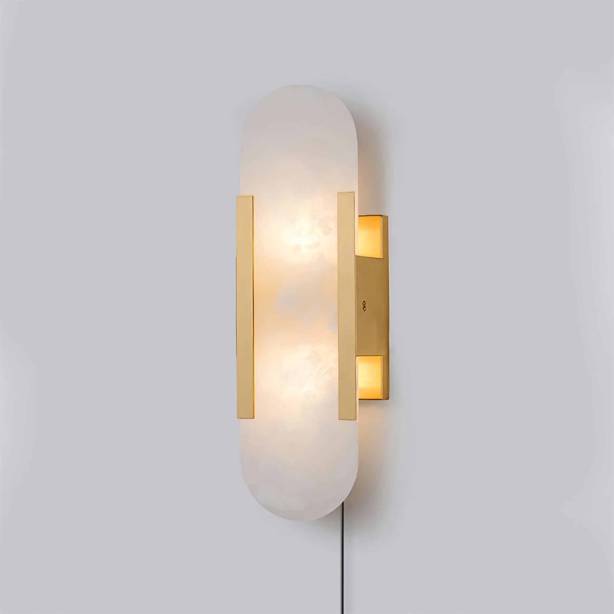 Alabaster Verlengde Plug In Wandlamp HL714