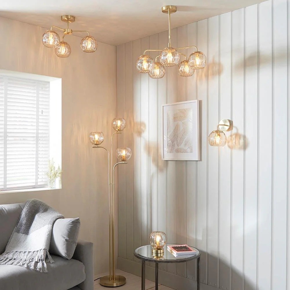 Tracian Glass Mid-Century Modern Globe Hanglamp voor de Eetkamer HL2041