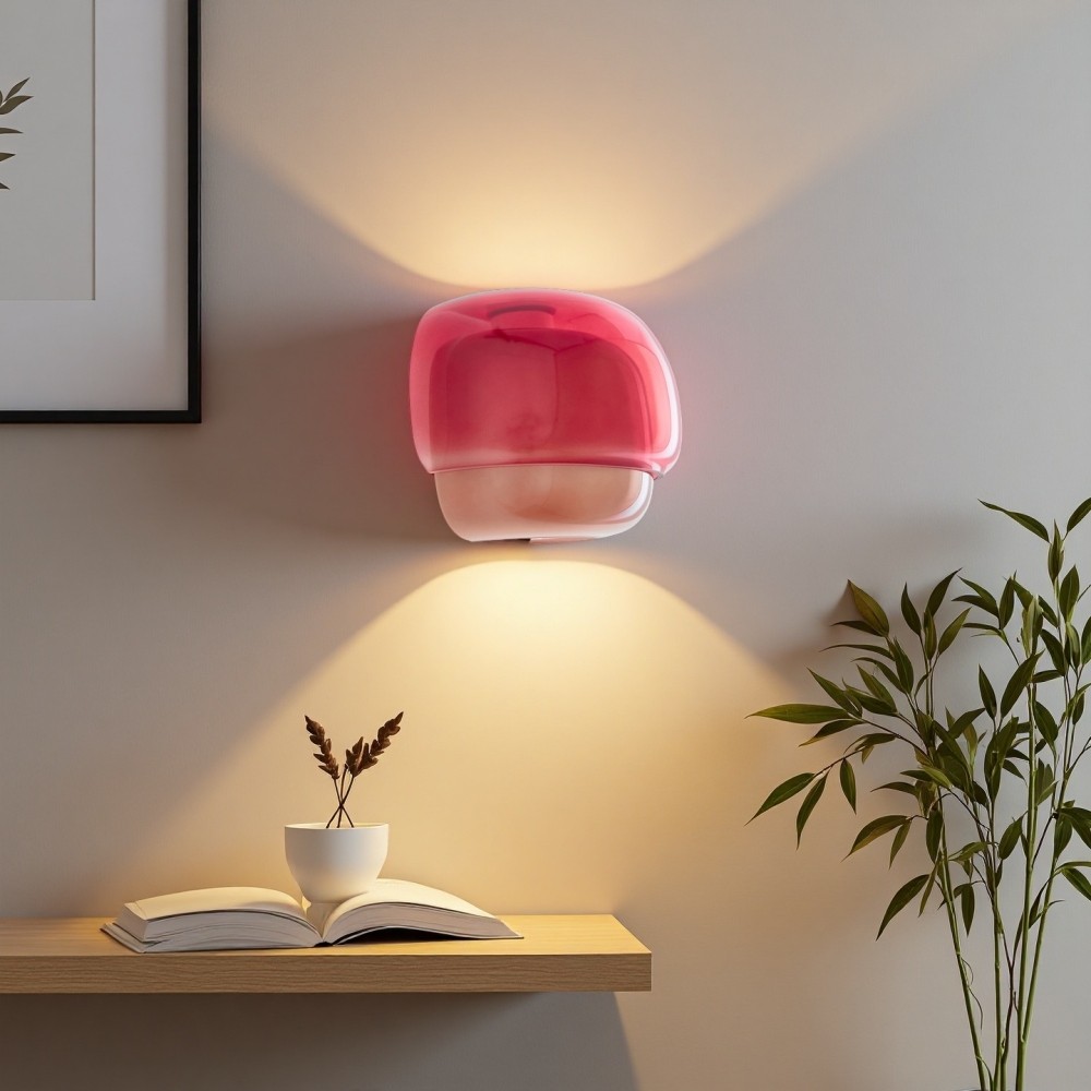 Clinco Kleurrijke glazen wandlamp - moderne dubbele bolvormige bedlamp HL1096