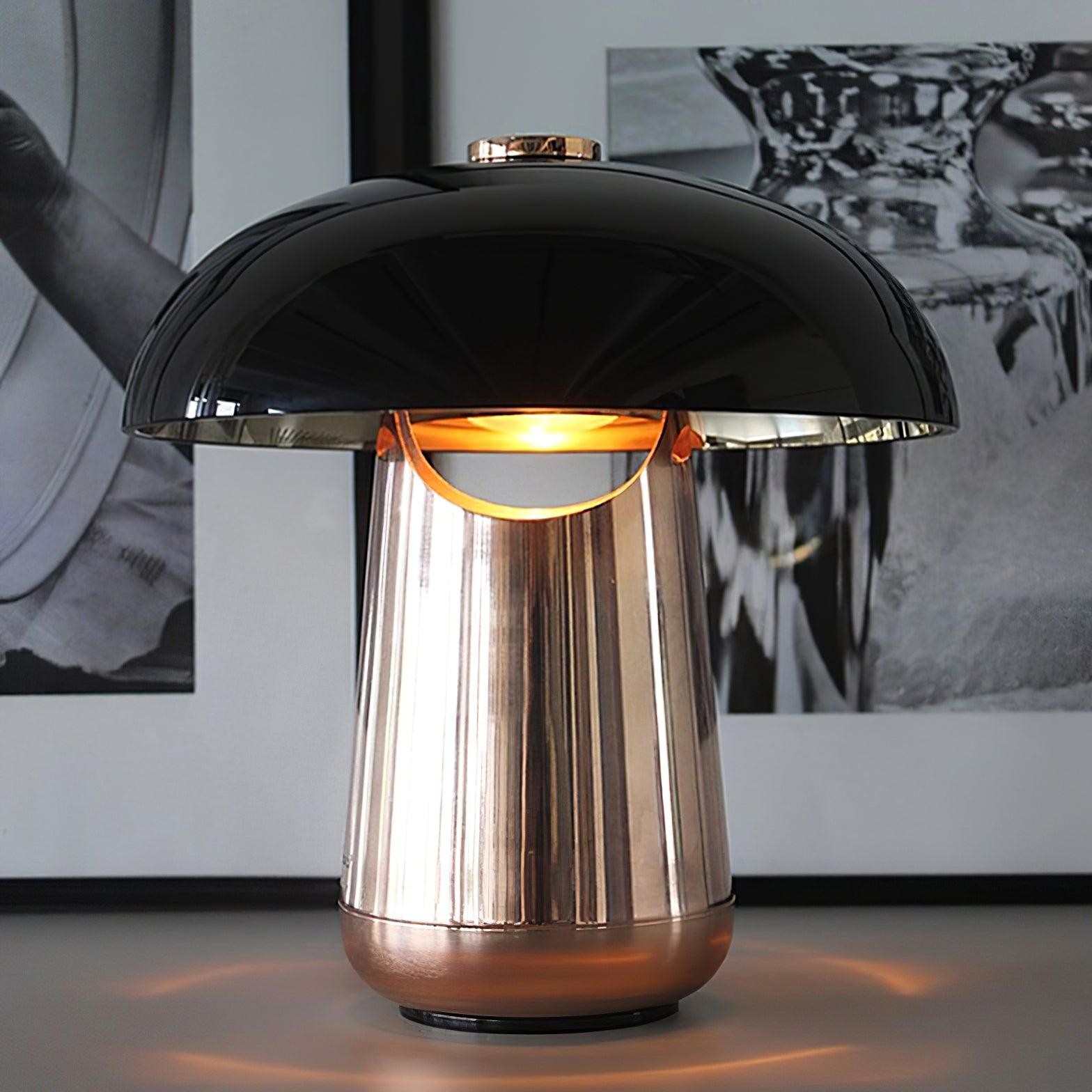 Metalen bedekte paddestoel holle tafellamp HL656