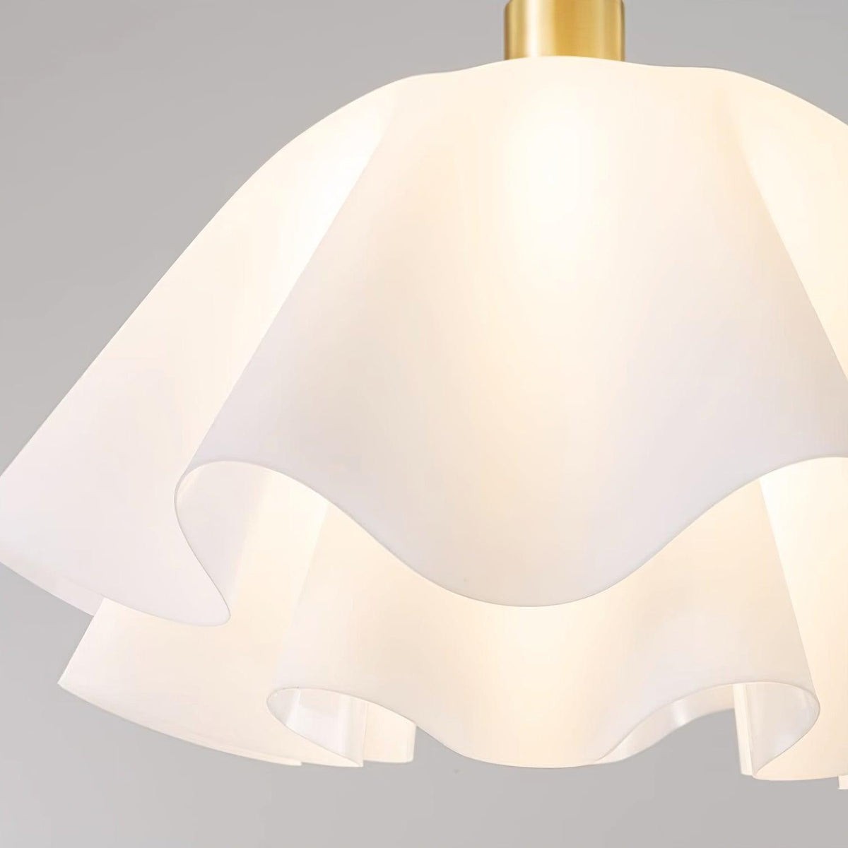 Lustra geplooide retro messing acryl plafondlamp HL3512