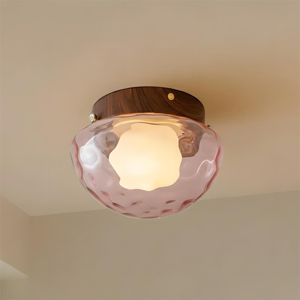 Honingkleurige koepelvormige plafondlamp HL2870