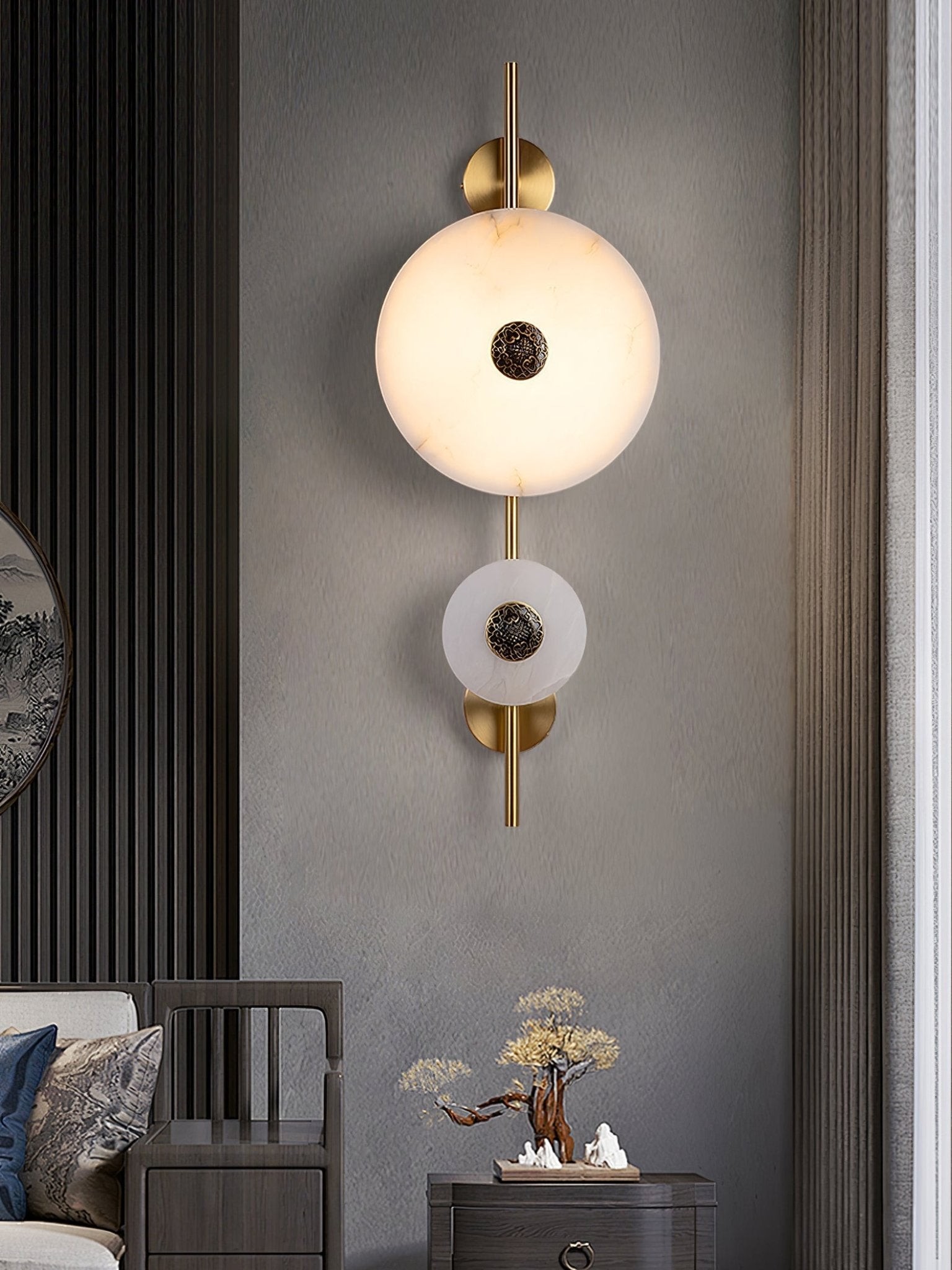 Alabaster Eclipse wandlamp HL2945