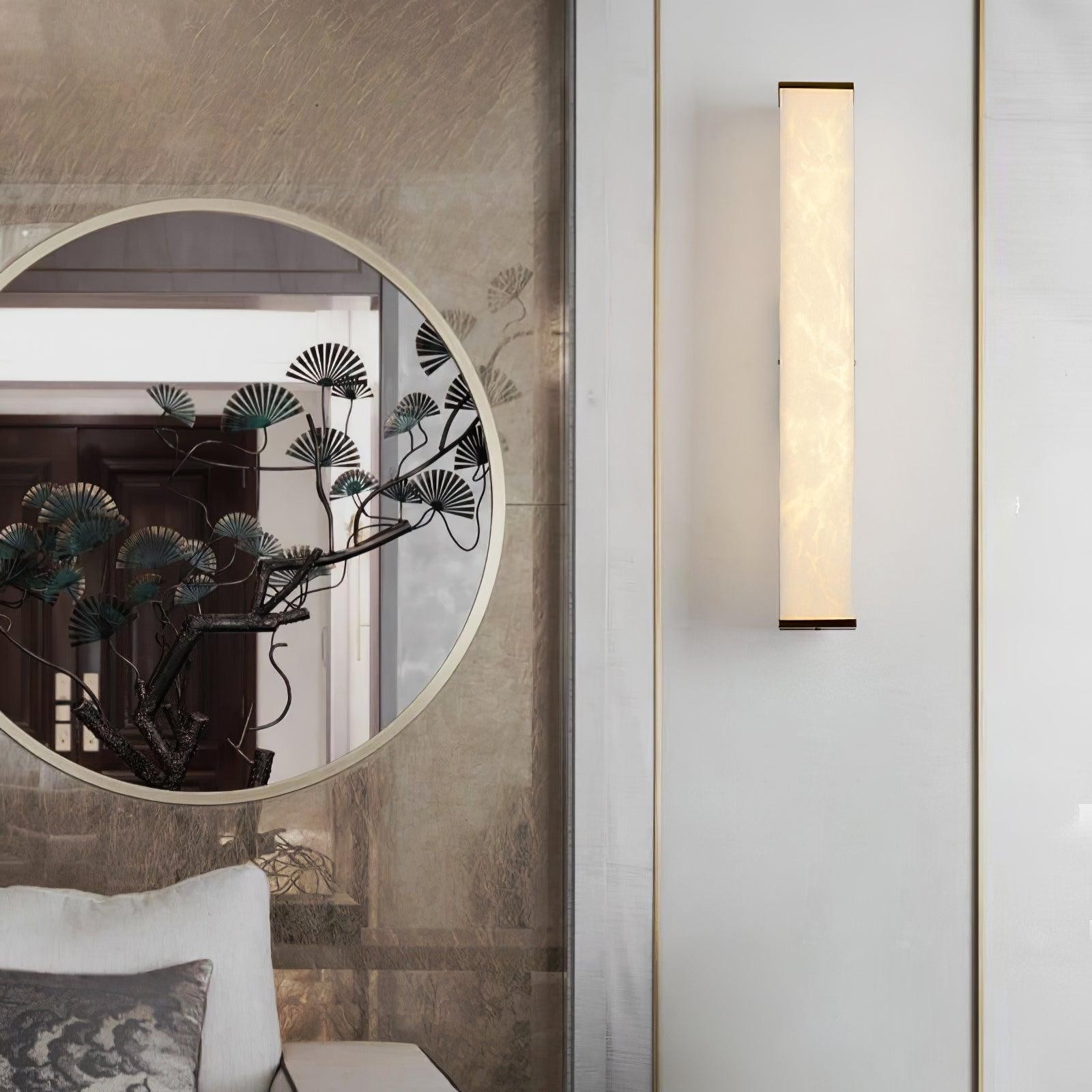 Kubusvormige albasten wandlamp HL2951