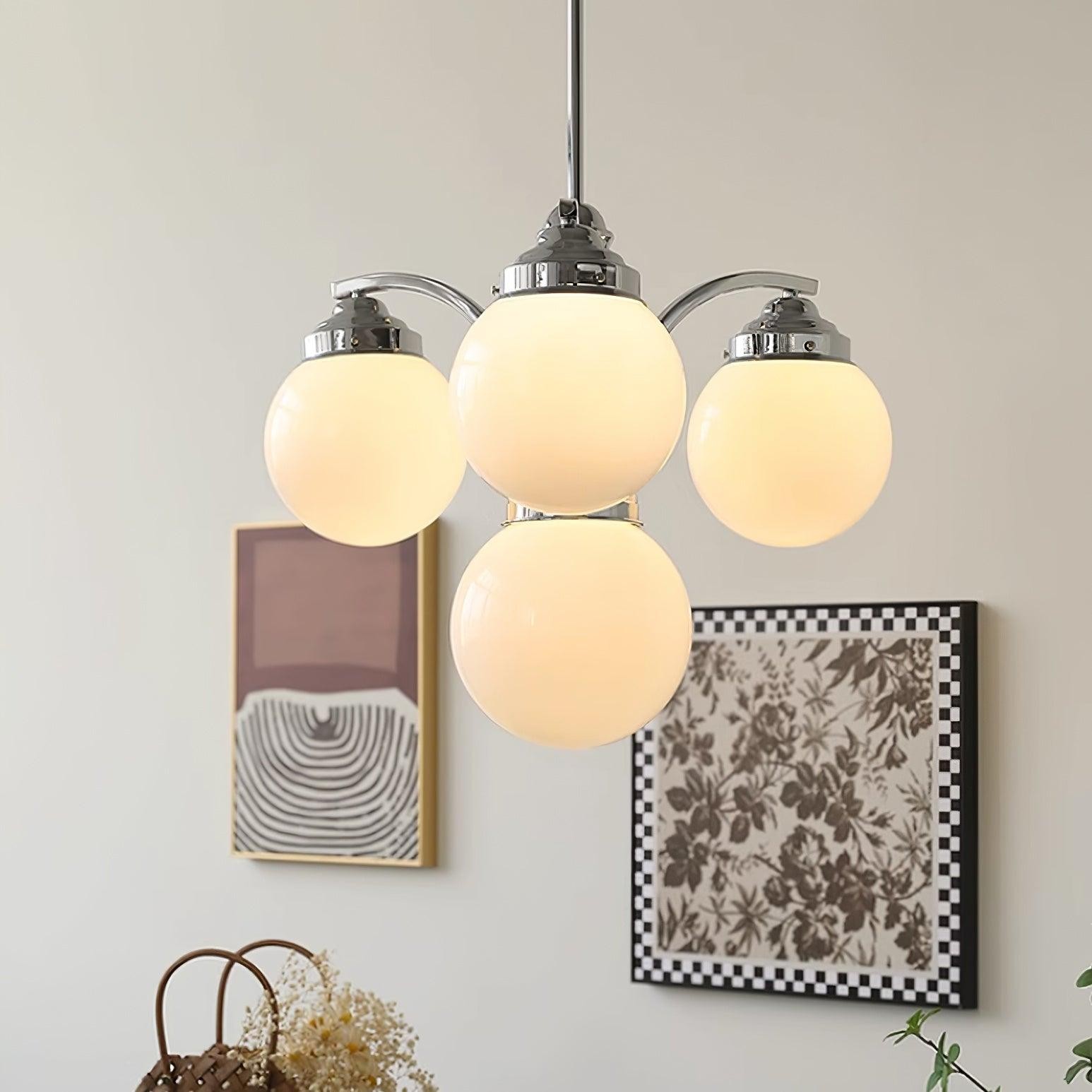 Franse elegante glazen bolvormige kroonluchter HL813