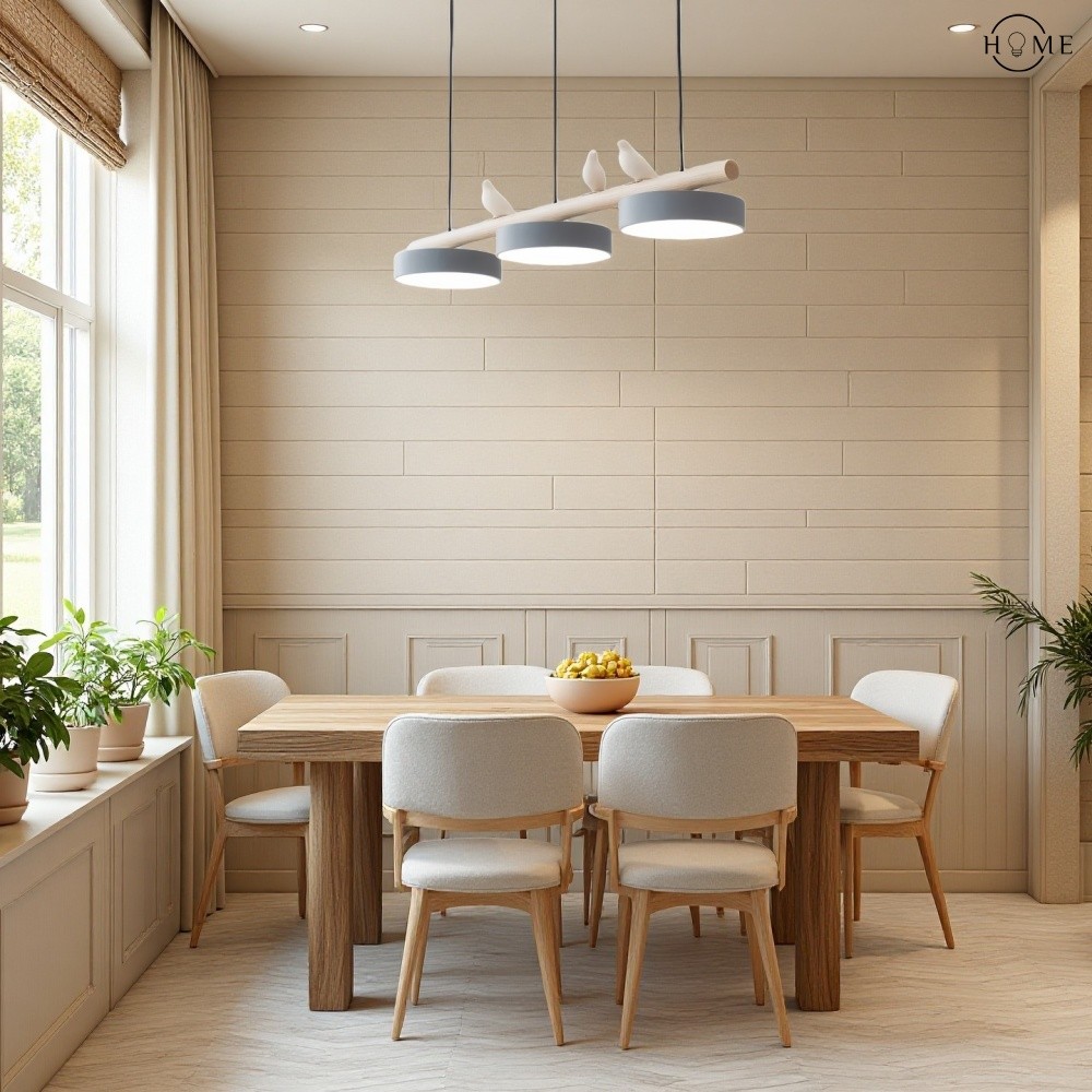 Creatieve hanglamp in de vorm van een takvogel HL943