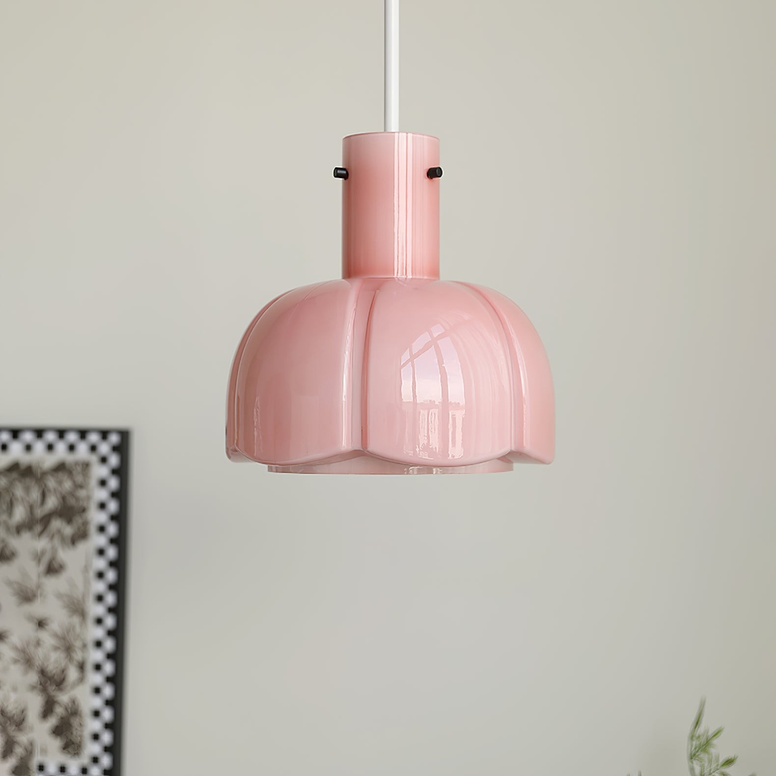 Franse pastorale stijl bloemblaadje glazen hanglamp HL637