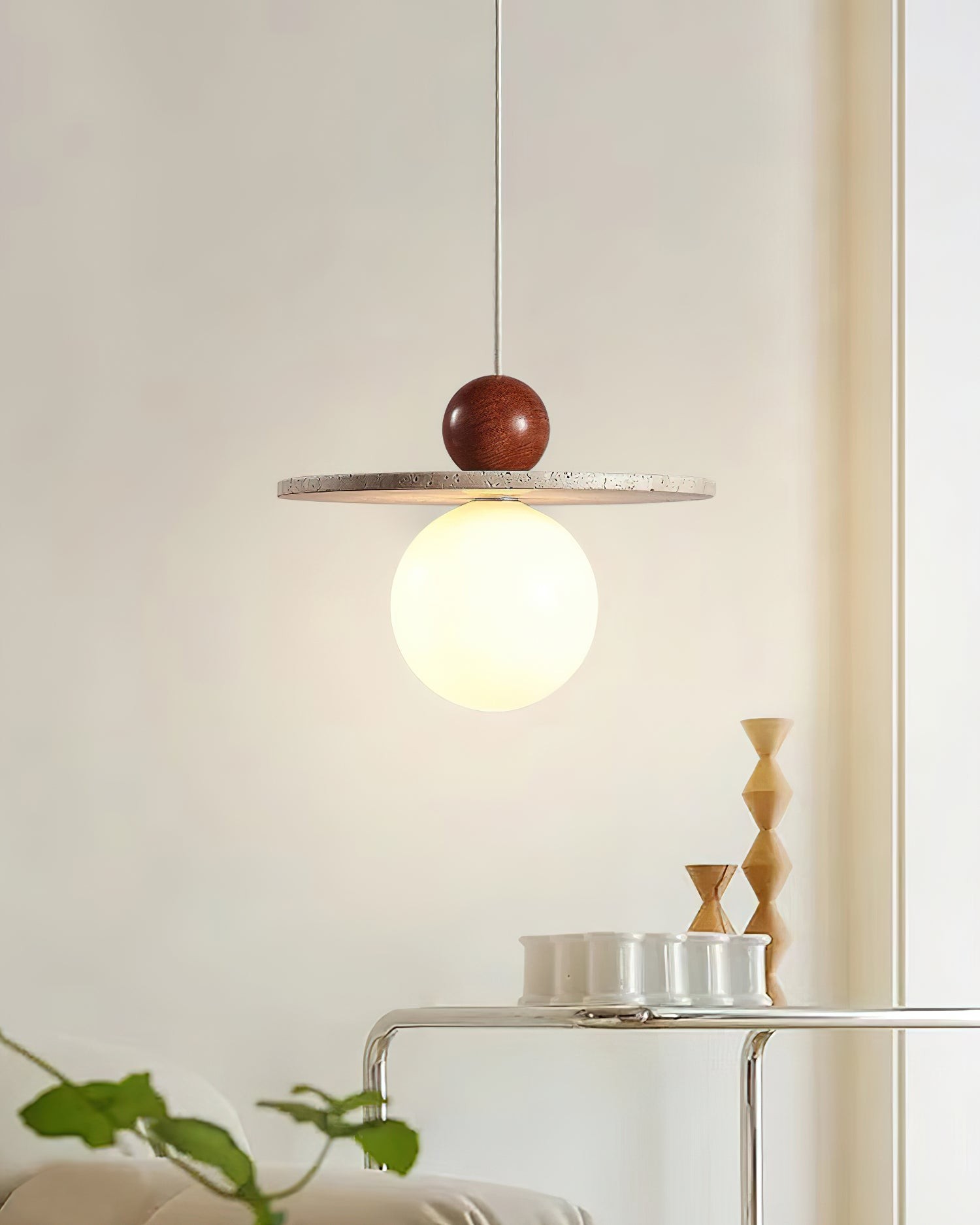 Retro Decor Cave Stone Disc Hanglamp HL956