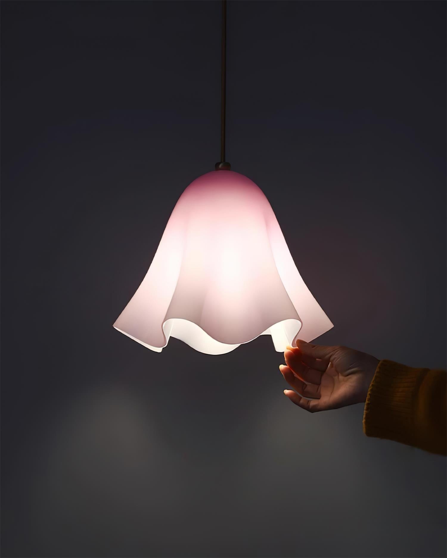 Bellina Artistieke Glazen Hanglamp - Moderne Bloei Geïnspireerde Hangende Plafondlamp HL1641
