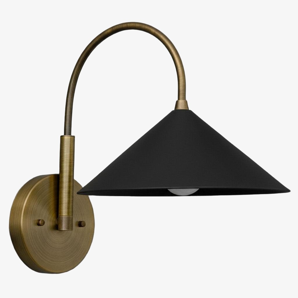 Curva Metalen Vintage Wandlamp - Elegante Kegelvormige Kap voor Slaapkamers HL1756