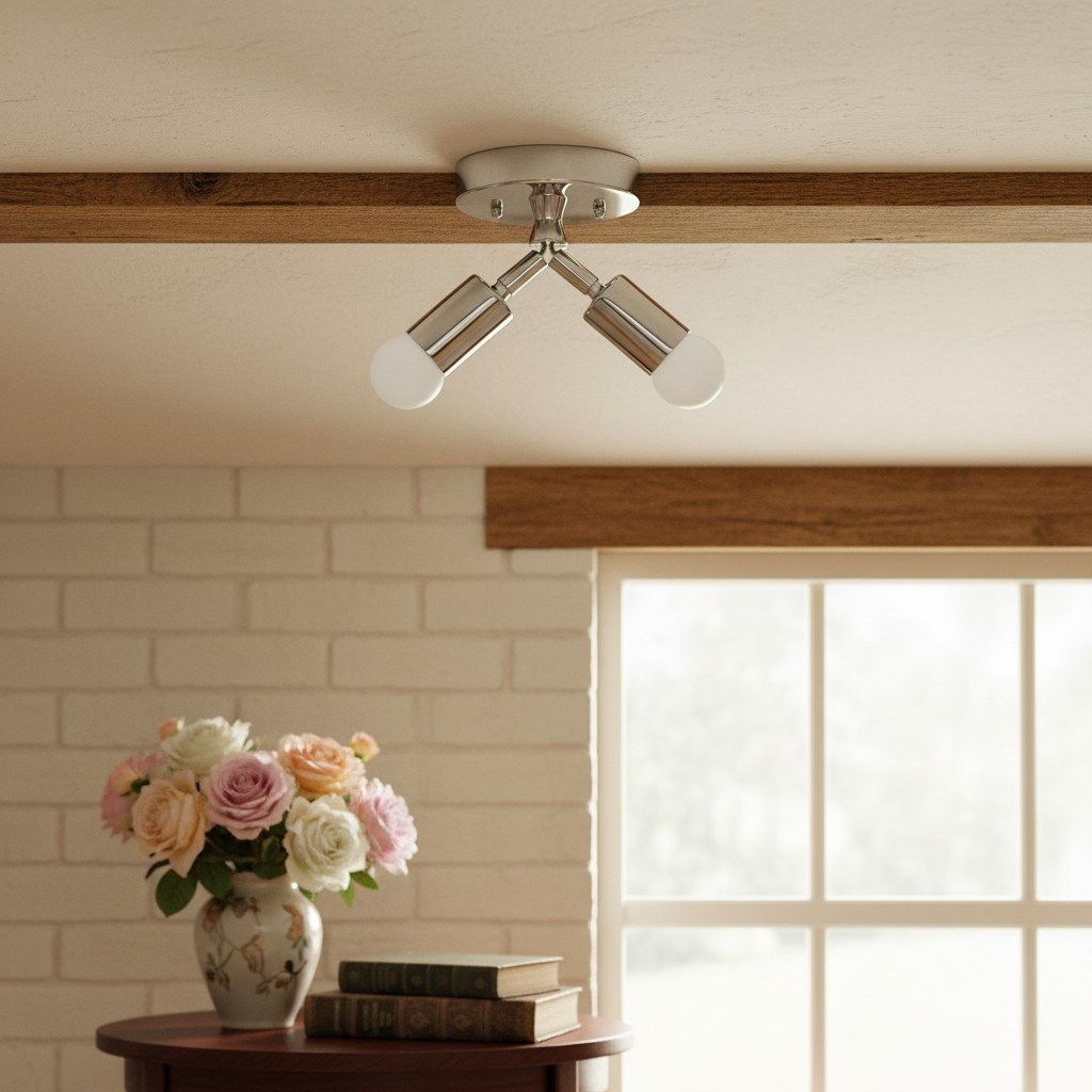 Mobilux Line Moderne messing plafondlamp - Minimalistische gouden plafondlamp voor slaapkamer HL1690