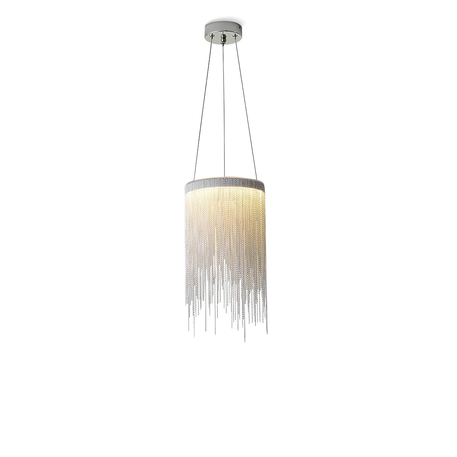 Hanglamp met aluminium ketting en kwastjes HL1181