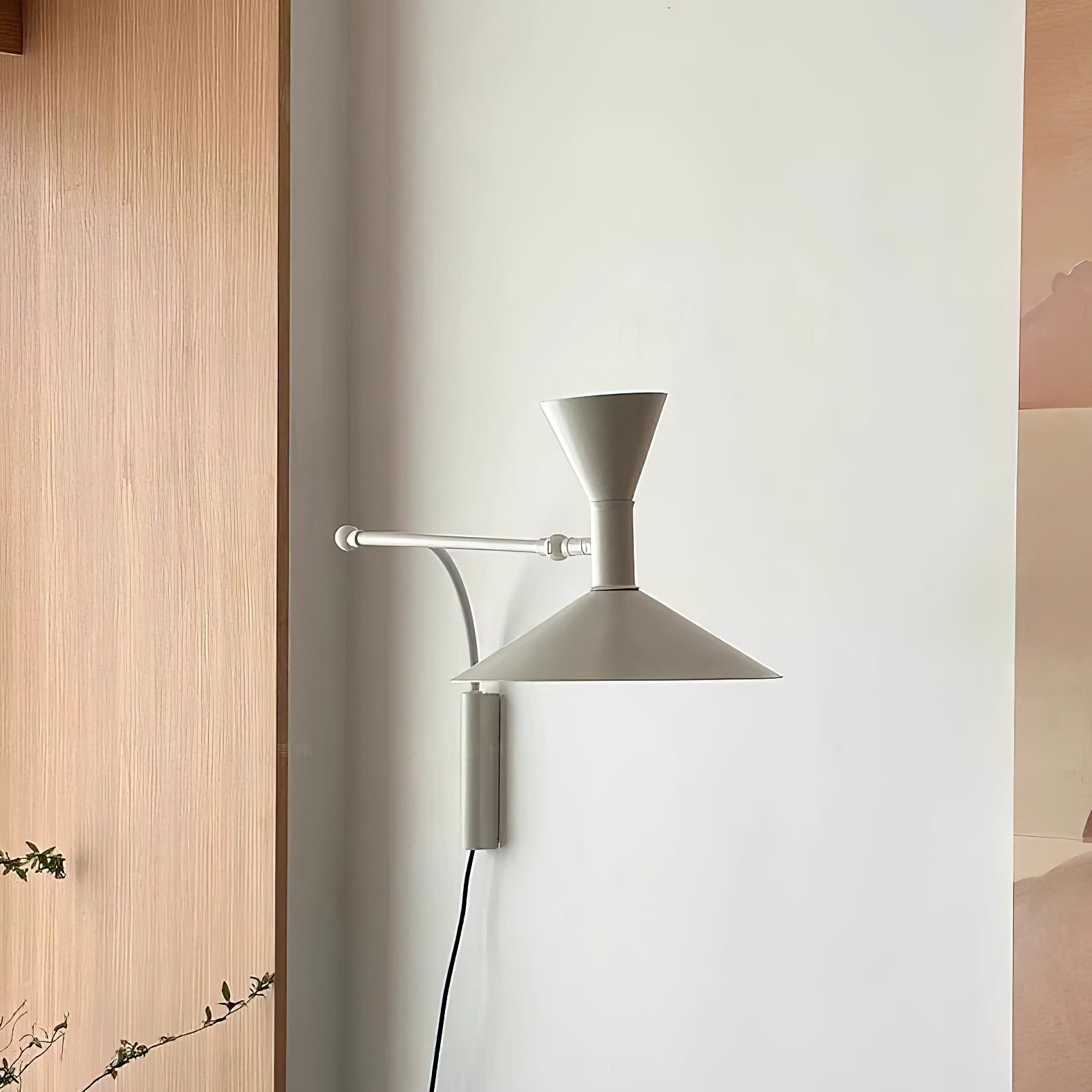 Marseille zwenkarm wandlamp met stekker HL3276