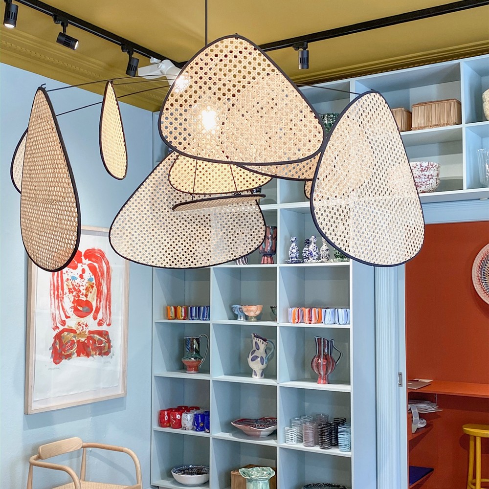 Natuurlijk Rotan Hanglamp Screen Cannage