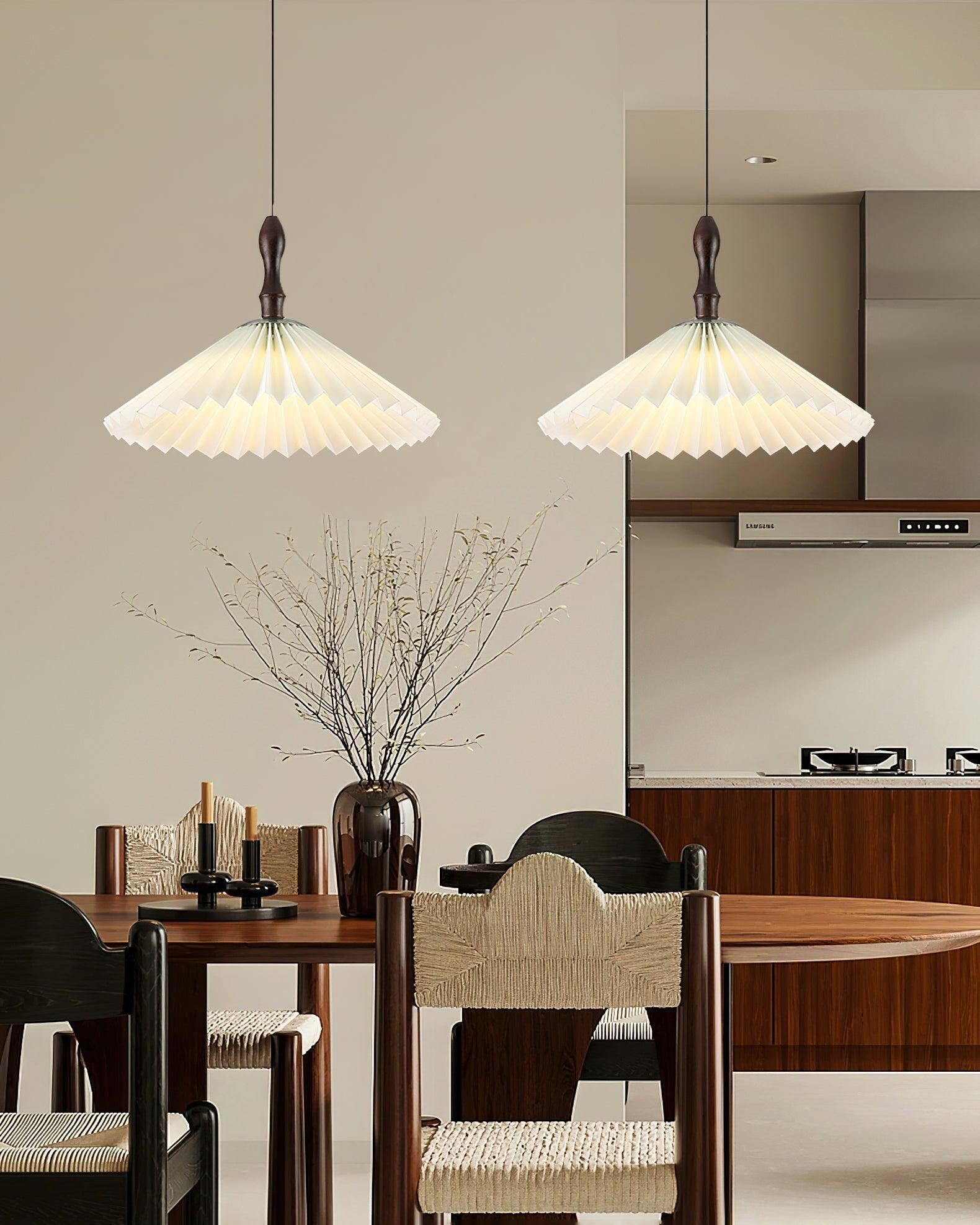 Eenvoudige witte papieren bloemenhanglamp HL431