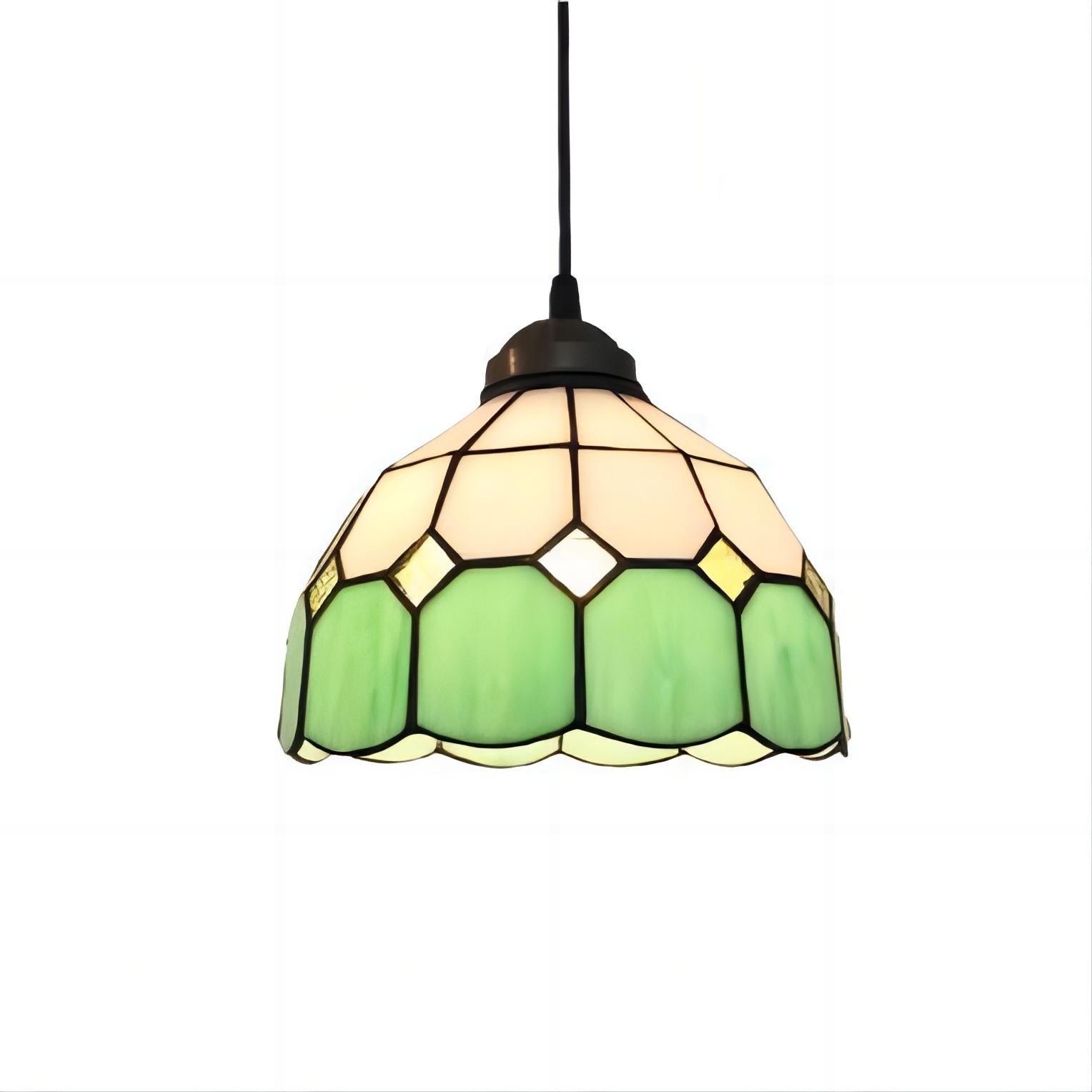 Hanglamp In Vintage Gekleurd Glas In Tiffany Stijl HL13