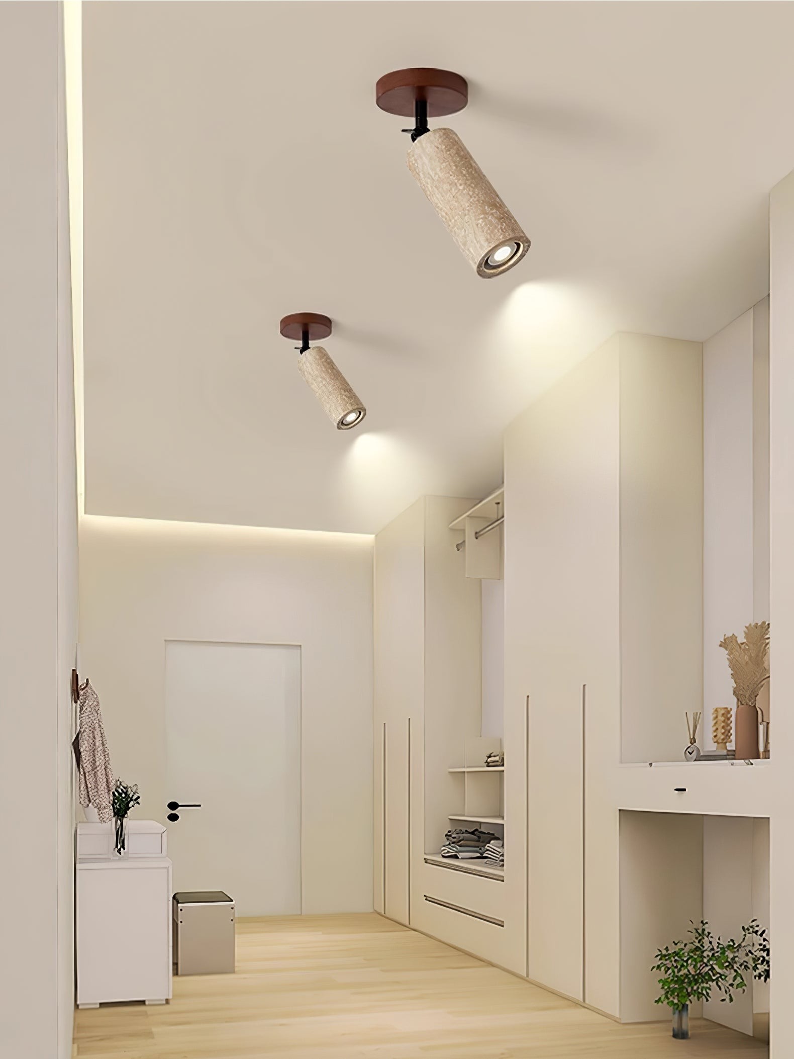 Wabi-Sabi Travertine Verstelbare Wandlamp HL851