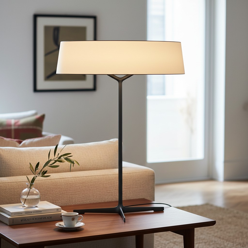 Delvara Moderne Decoratieve Tafellamp - Bureaulamp met Metalen Voet en Perkamenten Kap voor Nachtkastje HL2485