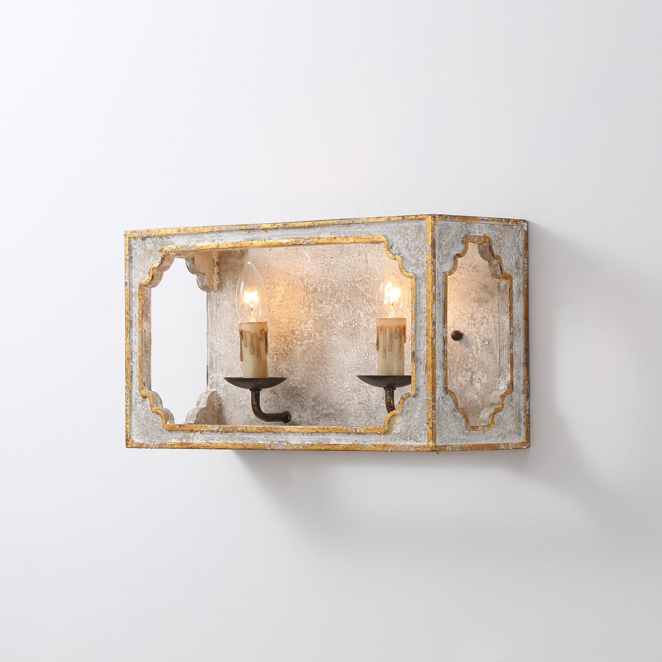 Boho rustieke kubusvormige wandlamp HL3183