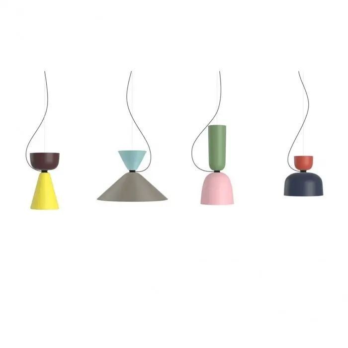 Macaron Colour Splicing Alphabeta metalen hanglamp HL137