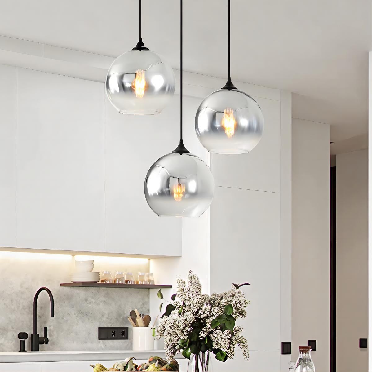 Moderne Glazen Bol Hanglamp Met Verloop HL70