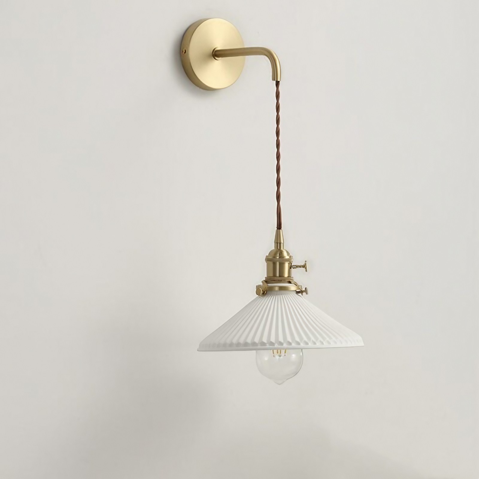 Moderne Kunst Design Geplooide Keramische Wandlamp HL281