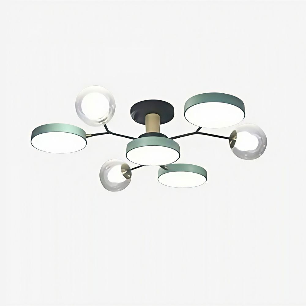 Nordic Branch LED Plafondlamp - Ronde Houten Lamp voor Slaapkamer HL1349