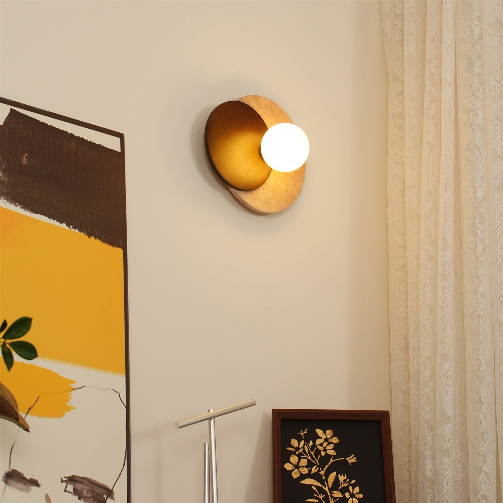 Eenvoudige dubbele cirkel splicing wandlamp HL646