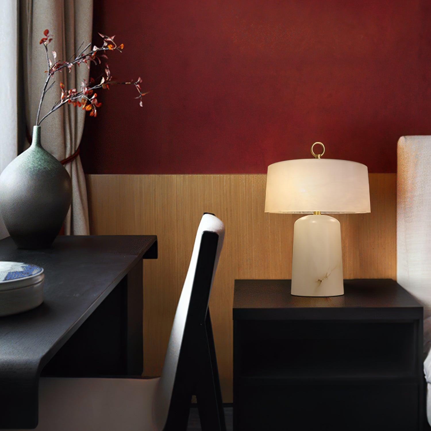 Lichte luxe stijl marmeren stenen tafellamp HL355